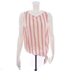 Madewell Red White Side-Tie Tank in Marcia Stripe Womens Size Medium